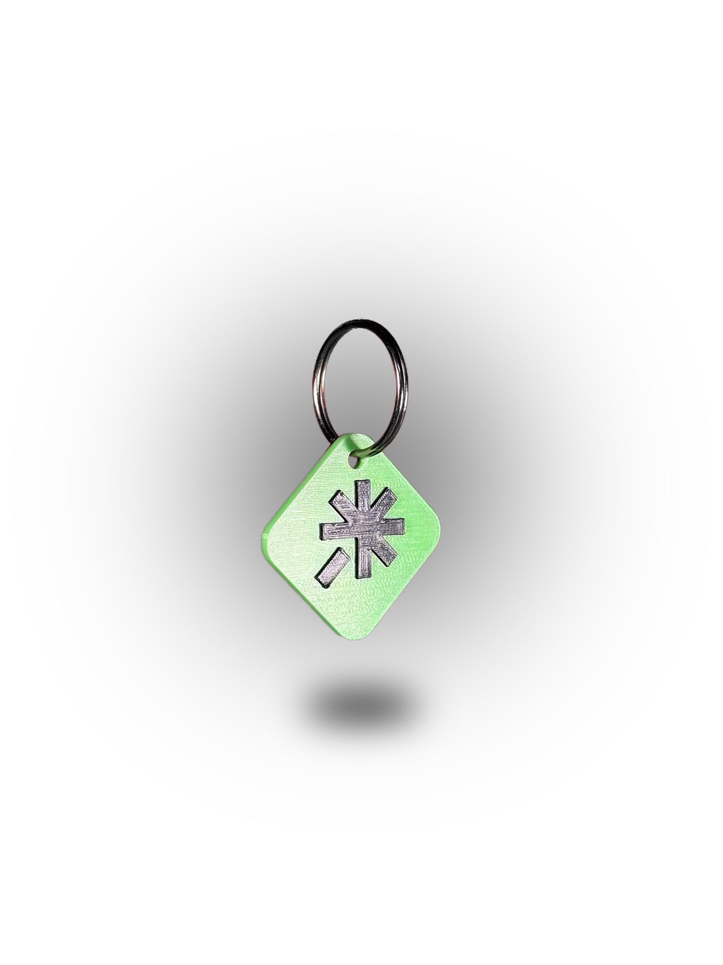 Linktree-Schlüsselanhänger mit NFC – 3D-gedruckter, quadratischer Anhänger mit Social-Media-Logo auf der Vorderseite und QR-Code auf der Rückseite, integrierter NFC-Chip für kontaktloses Scannen, ideal für Influencer, digitales Networking und Smart-Branding.