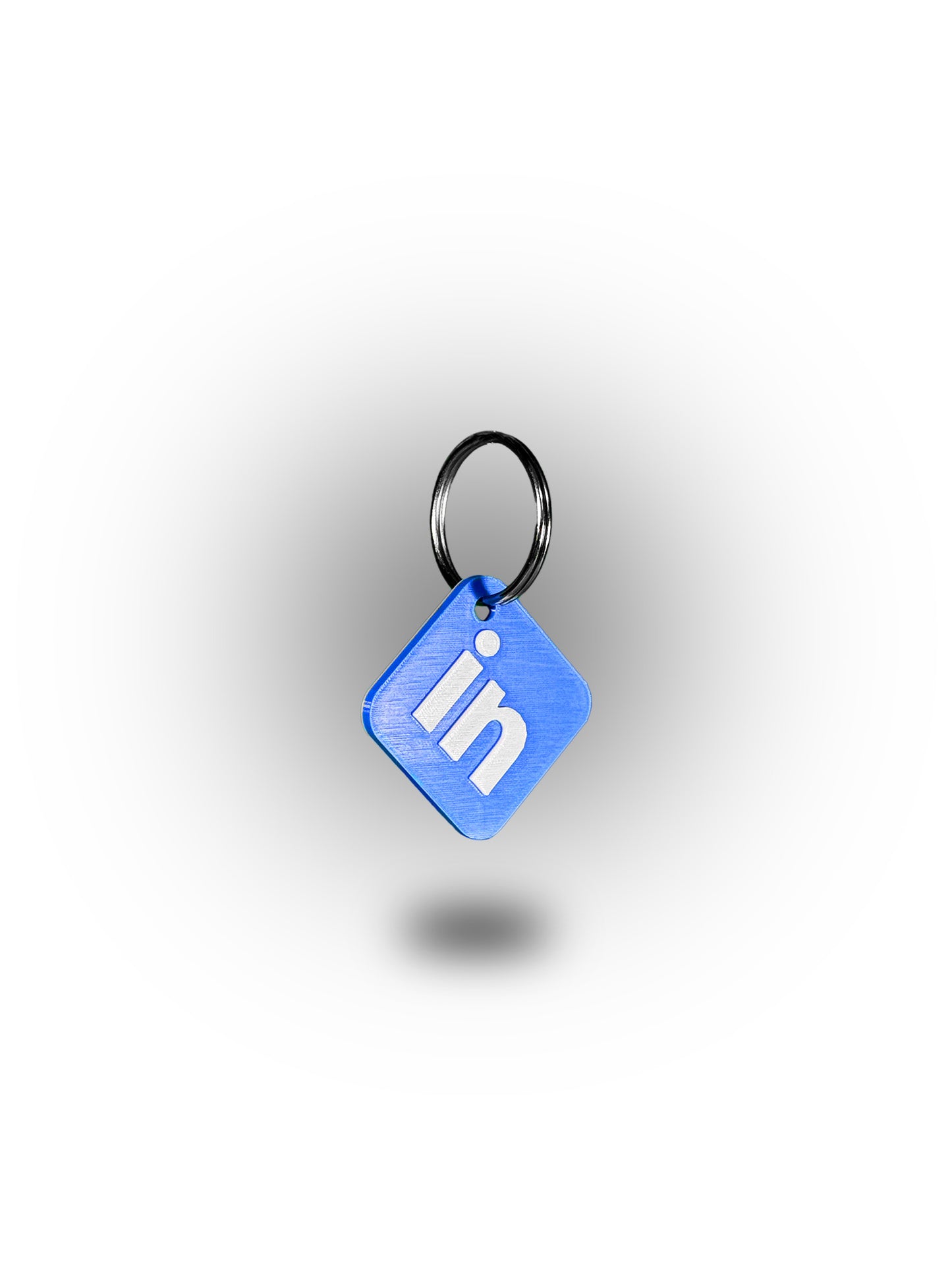 LinkedIn-Schlüsselanhänger mit NFC – 3D-gedruckter, quadratischer Anhänger mit Social-Media-Logo auf der Vorderseite und QR-Code auf der Rückseite, integrierter NFC-Chip für kontaktloses Scannen, ideal für Influencer, digitales Networking und Smart-Branding.